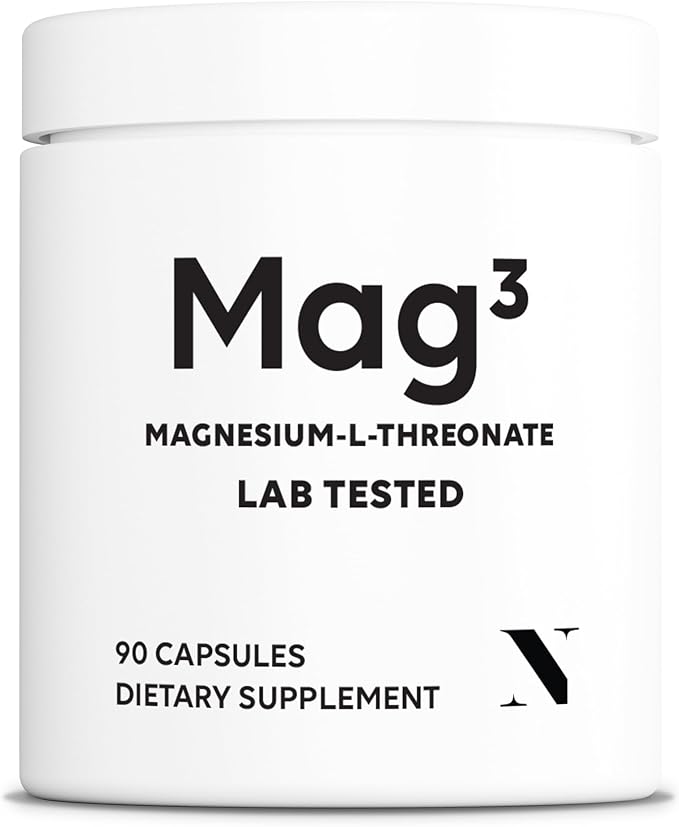 Mag3 – Magnesium L Threonate 2000mg Per Serving 30 Servings of Pharmaceutical Grade Non-GMO Soy Free Gluten Free Vegetarian Capsules - Supplement for Brain &amp Joint