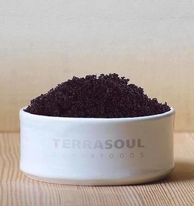 Terrasoul Superfoods Organic Acai Berry Powder 16 Oz (Pack of 4) Freeze-Dried for Freshness Omega Fats Boost for Smoothie Bowls and Antioxidant-Packed Superfoods Recipes
