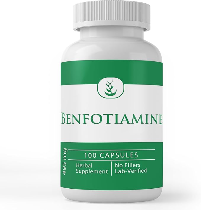 PURE ORIGINAL INGREDIENTS Benfotiamine and Alpha-Lipoic Acid Bundle 100 Capsules Each Always Pure No Additives or Fillers Lab Verified