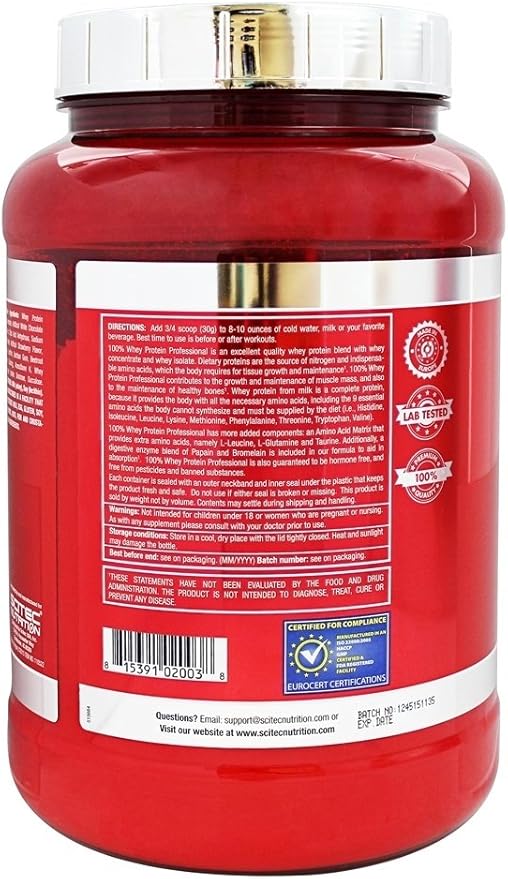 Scitec Nutrition 100% Whey Protein Professional - 2.03 Pound Strawberry White Chocolate