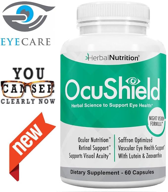 OcuShield Eye Health Vitamin Support for Healthy Eyes Night Vision with Saffron Lutein &amp Zeaxanthin Eye Nutrients to Protect &amp Stimulate Ocular Health Three Bottle