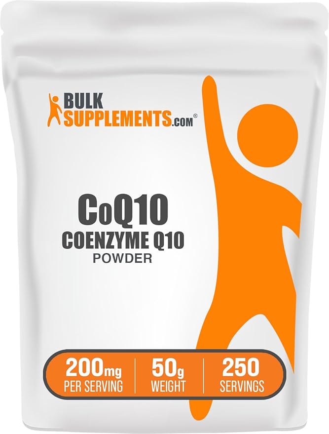 BulkSupplements.com Coenzyme Q10 Powder - Coenzyme Q10 200mg Supplement Nutritional Supplement - Gluten Free 200mg per Serving 50g (1.8 oz) (Pack of 1)