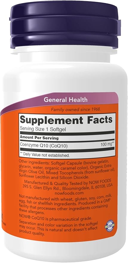 CoQ10 100 mg 50 Sgels by Now Foods (Pack of 3)