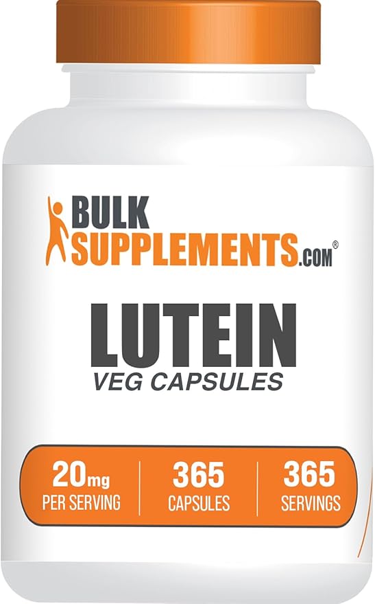 BulkSupplements.com Lutein Capsules - Eye Vitamins Antioxidant Source - Gluten Free 1 Capsule per Serving 20mg Serving 365 Count (Pack of 1)