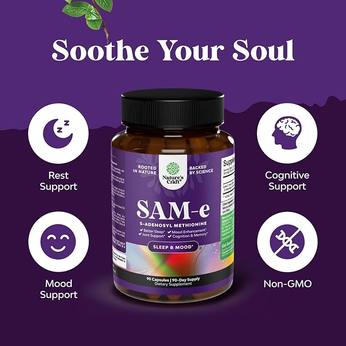 Bundle of Nootropic Memory Supplement for Brain Support - Vitamin B 12 Bacopa Monnieri Rhodiola Rosea DMAE Ginkgo Biloba and Pure SAM E Supplement 150mg - Nootropic Same 150mg Per Serving for Memory