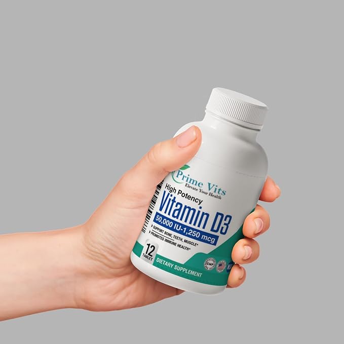 High Potency Vitamin d3 50000 iu - Essential for Bone Muscle and Immune Health - (12 Tablet)