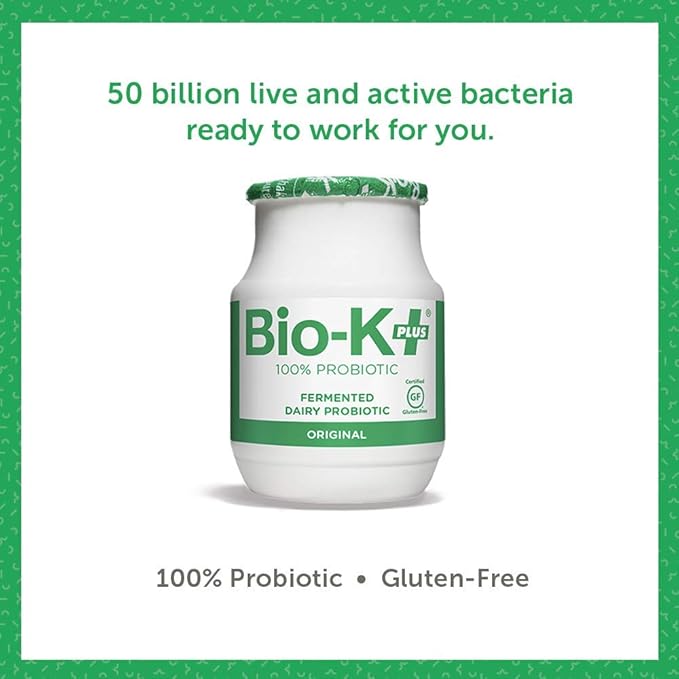 Bio-K + Drinkable Probiotics for Women &amp Men Original Flavor 50 Billion Live and Active Bacteria Fermented Dairy - Shipped Cold (6) Bottles 3.5 fl. Oz