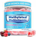 Methylated Multivitamin for Men and Women Gummies with Omega-3 D3 K2 Calcium Methylfolate &amp B12 TMG Mens &amp Womens Multivitamin Daily Vitamin A C E B Magnesium CoQ10 for Daily Support