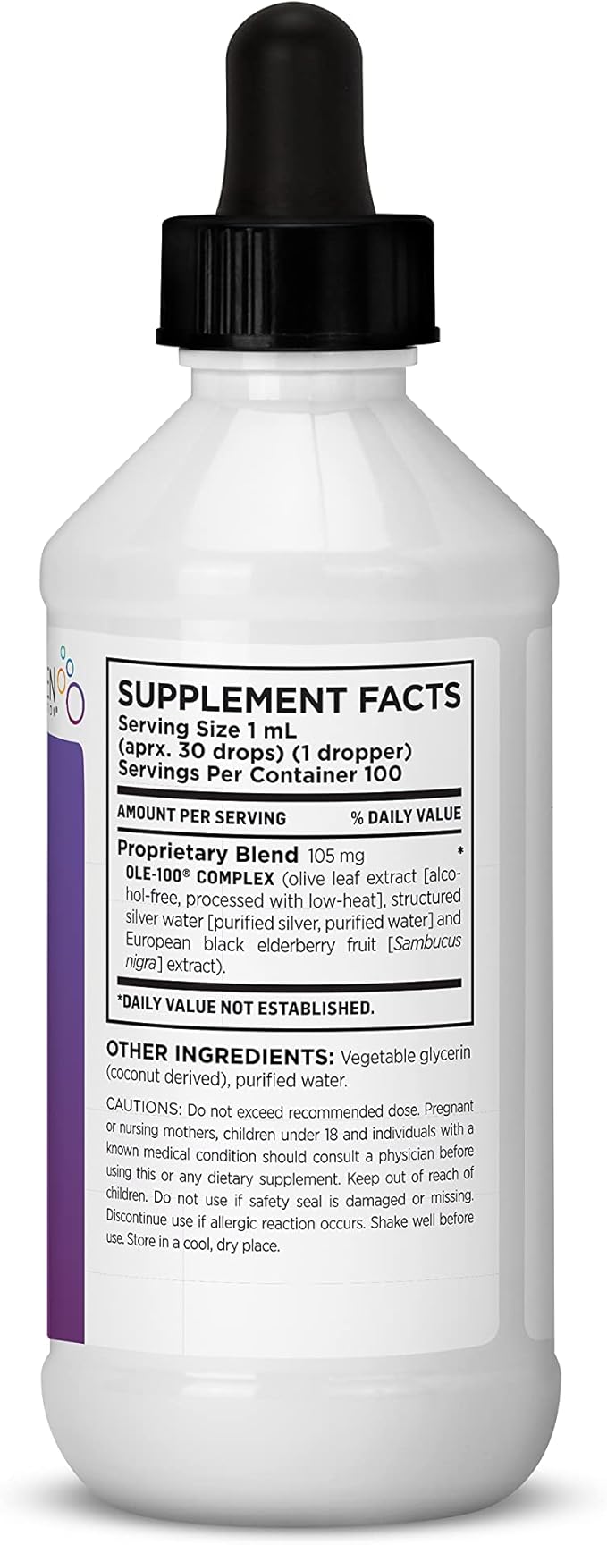 Triguard Plus Concentrate | Colloidal Silver Sambucus Elderberry Extract &amp Olive Leaf Extract 3-in-1 Liquid Immune Support | Powerful Immune System Booster | Great Taste - 3.4oz / 100ml Made in