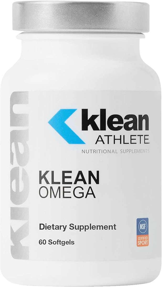 Klean Athlete Klean Omega | Pure Fish Oil in Triglyceride Form to Support Cardiovascular Neurological and Joint Health | NSF Certified for Sport | 60 Softgels