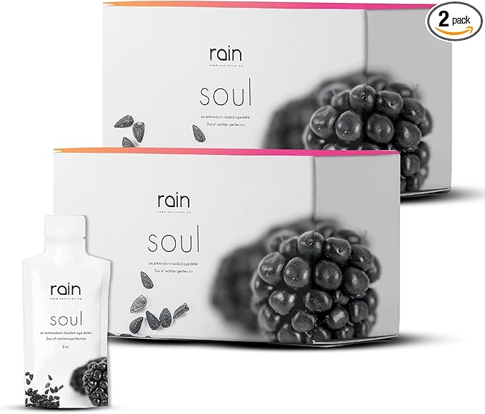 Rain - Soul - Super Supplement with Powerful Nutrients &amp Vitality-Boosting Ingredients for Wellness &amp Immune Support - 2 Boxes (60 Pouches)