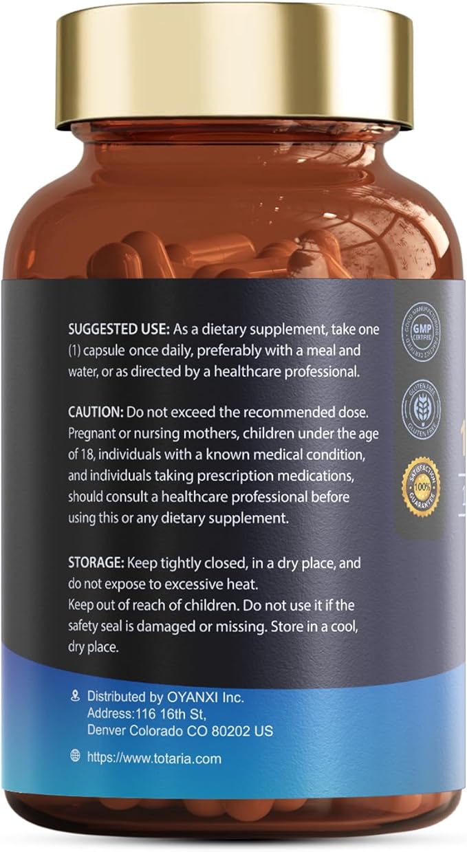 Totaria Magnesium Complex 700mg 12 in 1 Magnesium Supplement with Glycinate Citrate Malate Oxide Taurate Aspartate Orotate Magnesium RelaxationMuscleHeart Support Vegan 120 Capsules