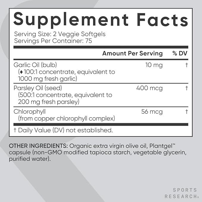 Sports Research® Immunity Pack - Odorless Garlic Oil Pills (1000mg) + Vitamin D3 + K2 + High Potency Liposomal Vitamin C Supplement 1000 mg