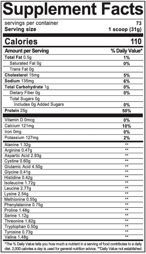 100% Hydrolyzed Whey Protein Isolate (5 Pounds Vanilla Flavor) 25gr of Protein Build Muscle Lean Muscle Growth Easy Digestion Gluten Free Lactose Free Fast Absorbing.
