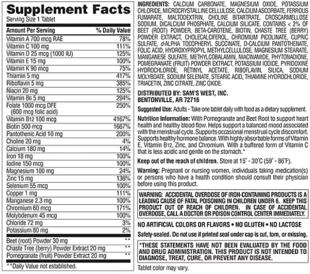 Advanced Women's Multivitamin Tablets 275 ct