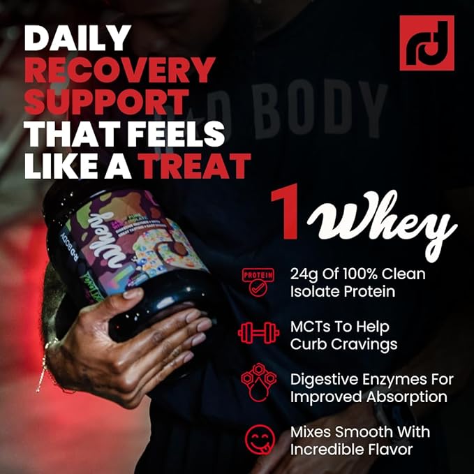 Whey Isolate Protein Powder Chocolate Fix 1 Whey – 24g Whey Isolate Protein per Scoop with Digestive Enzymes Plus MCTs - Low Carb Low Lactose Gluten Free - 25 Servings