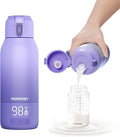 Momcozy Portable Bottle Warmer for Travel – Dual Heating Modes for Breast Milk &amp Water Portable Milk Warmer with Fast Heating &amp Long Battery Life 17 Ounces Large Capacity Purple