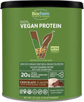Biochem 100% Vegan Protein Natural Amino Acids Gluten Free Keto Non Whey Pea &amp Hemp Protein Powder for Women and Men - 24 Servings 2 LB (Chocolate)