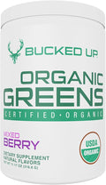 Greens Superfood Powder Mixed Berry | 8 Most Essential Mixed Greens | Certified 100% Organic | Chlorella Spinach Kale Spirulina Alfalfa Broccoli Wheat Grass &amp Barley Grass | 30 SERV | 11.17