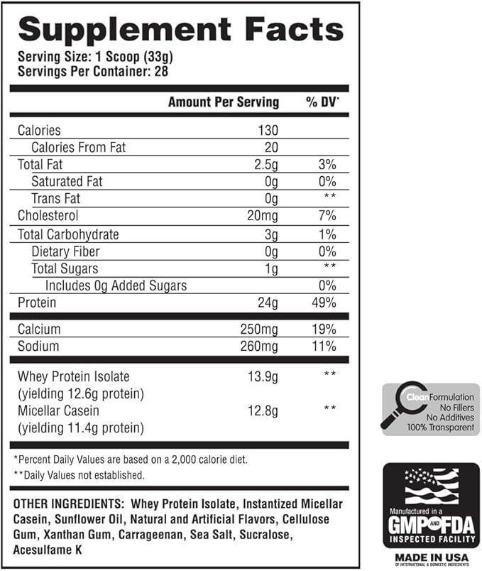 Apollon Nutrition 50/50 Formula-X | Whey Isolate and Casein Protein | 2 lb (Alpine Vanilla)