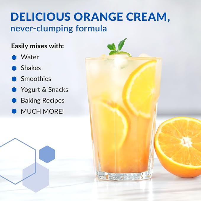 BioTrust Low Carb Lite 20 Grams of Grass-Fed Whey Protein Isolate 100 Calories ProHydrolase Digestive Enzymes Non-GMO Free from Soy and Gluten rBGH-Free (14 Servings) (Orange Cream)