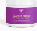 Scarlet Boost Red Superfood Powder - All Natural Red Greens Superfood Powder and Smoothie Mix: Greens Powder with Digestive Blend &amp 9 Strain Probiotics - 30 Servings