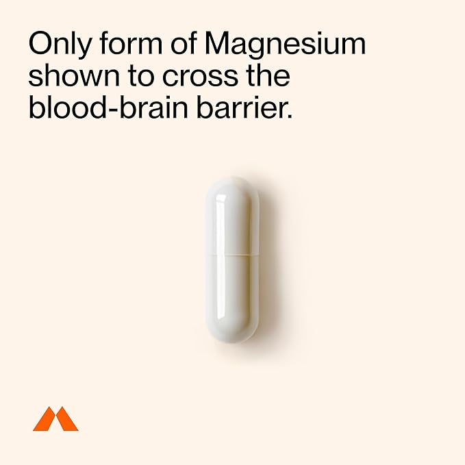 Momentous Magtein Magnesium L-Threonate - Brain &amp Rest Support Supplement - Boosts Cognitive Function &amp Sleep Quality - NSF Certified for Sport -145 mg - 30 Servings