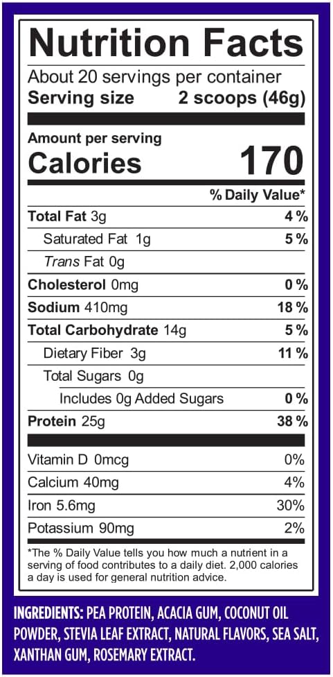 Vega Original Essential Protein - 25g Plant-Based Protein Creamy Vanilla 20 Servings Vegan Non-GMO Drink Mix Smoothie &amp Shake Ready Gluten Free Dairy Free 32.5oz (Packaging May Vary)