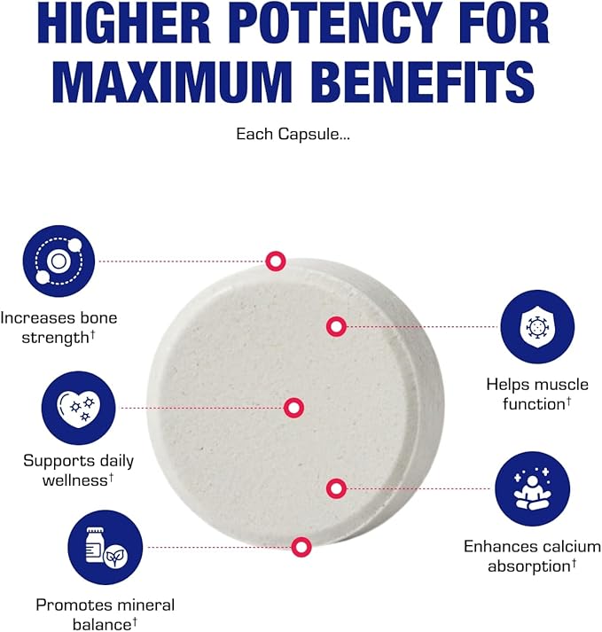 Chewable Calcium Supplement for Women - Clinical Bone Supplement with Chewable Calcium with Vitamin D Magnesium and Boron Complex for Bone Health &amp Strength Support - Made in The USA - 30 Servings