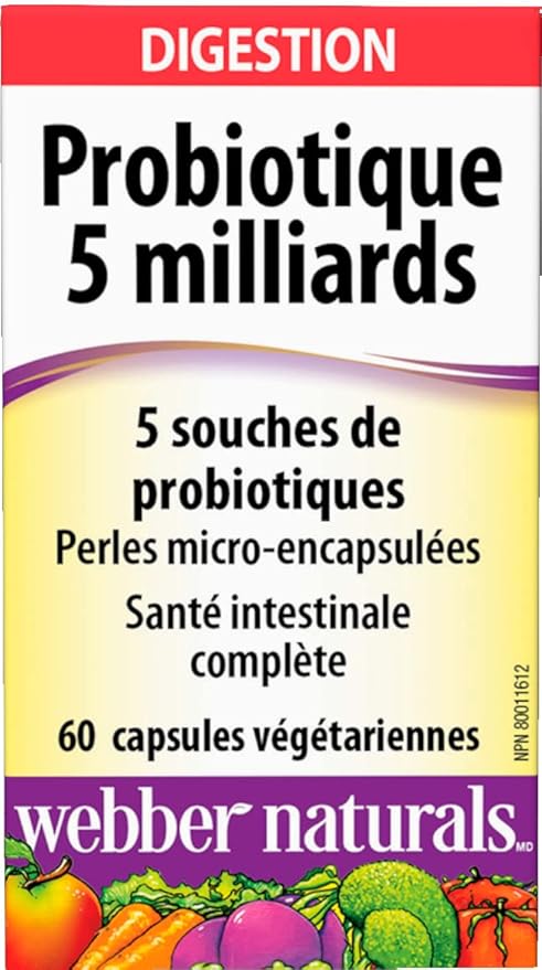 Webber Naturals Complete Probiotic Multi Strain 5 billion active cells 60 capsules