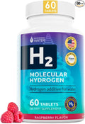 Invigorated Water Flavored Hydrogen Water Tablets with Magnesium - 12 PPM H2 Molecular Hydrogen Tablets for Drinking Water - Supports Energy Brain &amp Cognitive Health Non-GMO (60 servings Raspbe