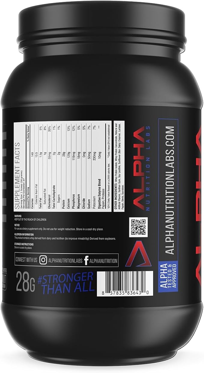 Whey Isolate Protein Powder - Coconut Ice Cream Flavor 28g of Protein Protein Source Low Carb Classic Specialty