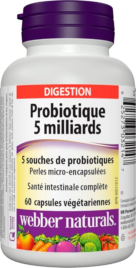 Webber Naturals Complete Probiotic Multi Strain 5 billion active cells 60 capsules