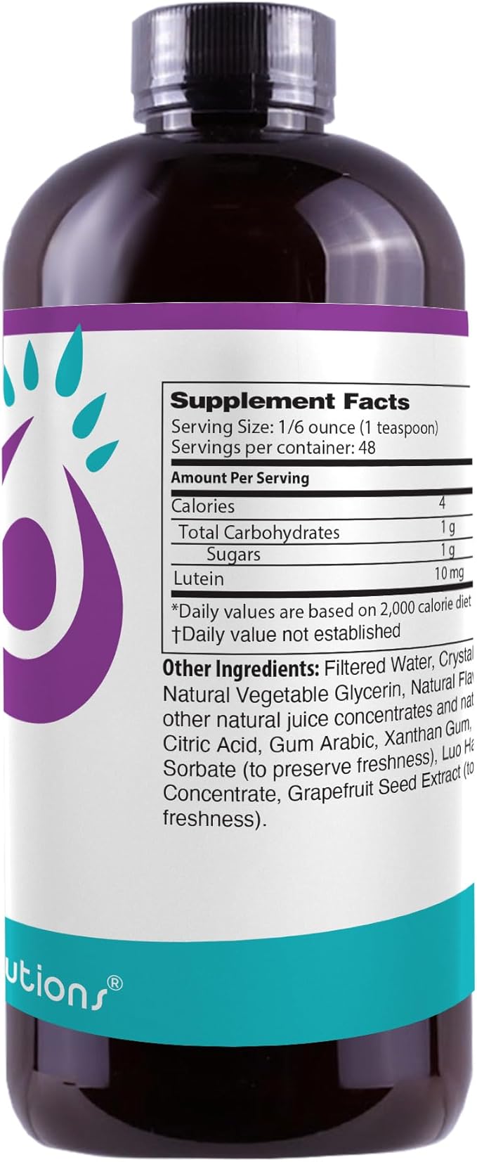 Life Solutions Lutein for Eyes - Lutein 10mg Eye Supplements for Adults Vision &amp Eye Health Support - Premium Lutein Supplement for Optimal Eye Health 8oz