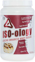 Body Nutrition ISO-Ology Leucine-Enhanced Whey Isolate Protein Powder Post-Workout Recovery Supplement Isolated Grass Fed Whey Cinnabun Flavor 2lb