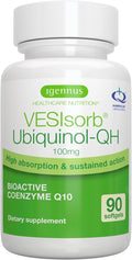 Igennus Advanced VESIsorb Ubiquinol 100mg 90 Softgels 600% Bioavailability Fast-Acting Water-Soluble Coenzyme Q10 Supplement for Energy &amp Heart 3-Month Supply