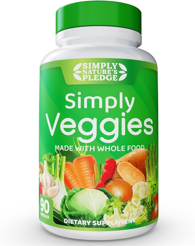 Simply Nature's Pledge - Made with Whole Food Superfoods Packed with Beta Carotene &amp 18 Different Vegetables - 100% Soy Free