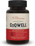 Live Conscious CoQWell - CoQ10 Heart Brain and Vascular Health Support Coenzyme Q10 Ubiquinone - 60 Softgels - 60 Day Supply