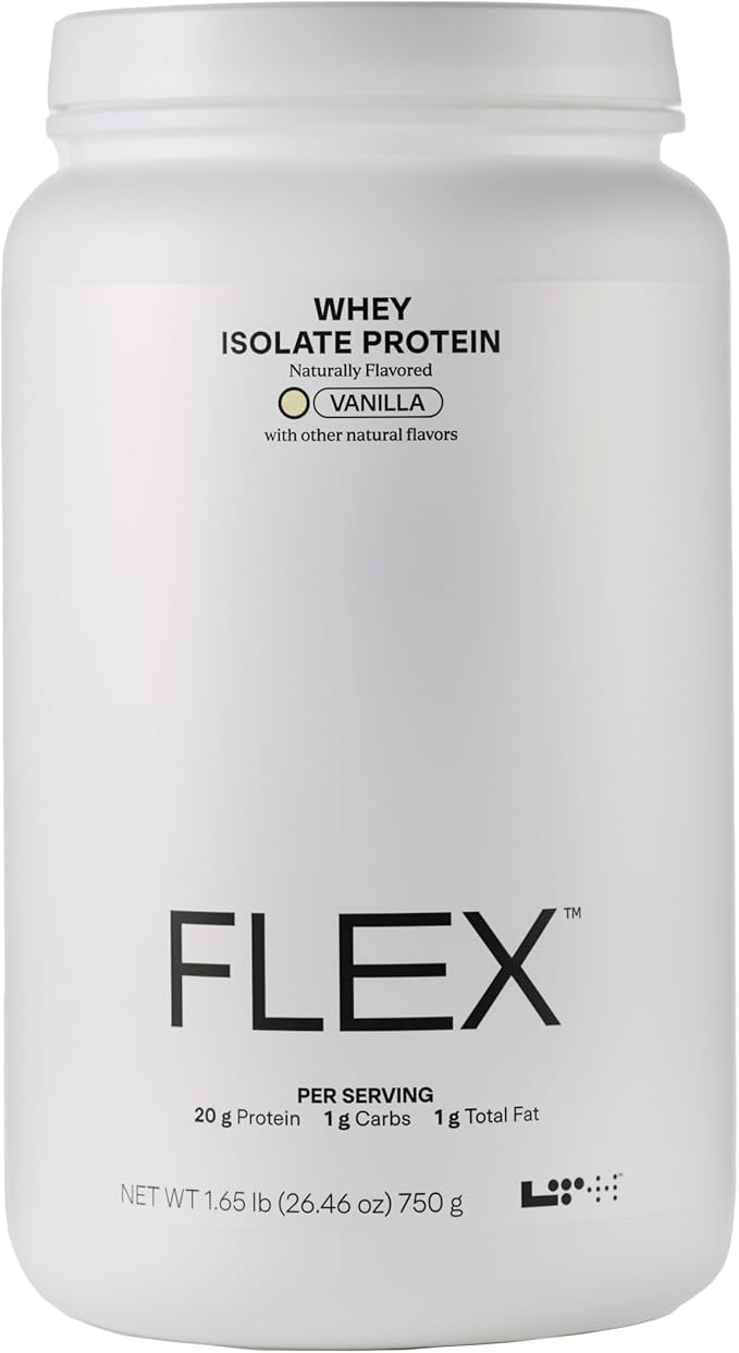 LTH Flex Whey Protein Isolate - Trusted by Life Time Members - Lactose-Free Protein Powder - NSF Certified for Sport - Low Fat No Added Sugar &amp Low Carb - Vanilla (30 Servings)