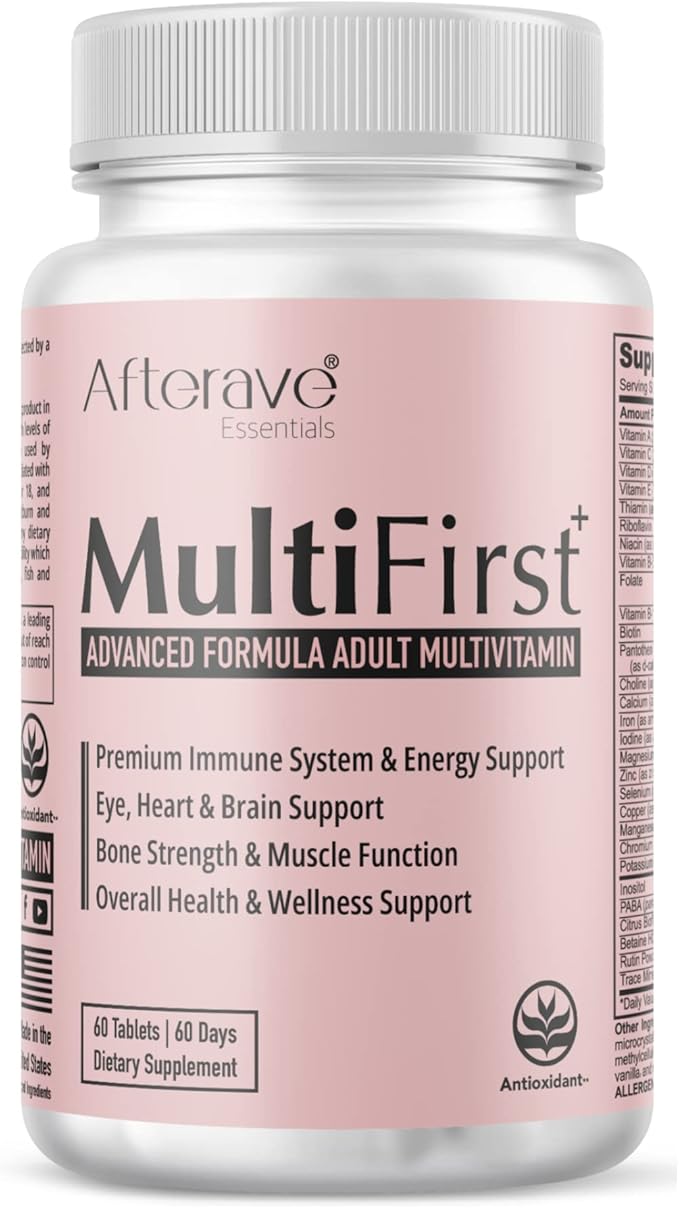 MultiFirst Adult MultiVitamin Advanced Immune System &amp Overall Body Performance Formula Metabolism Booster For Energy Focus Digestive &amp Probiotic System Vitamin C A D B Complex Folate