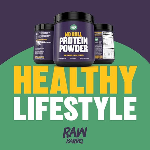 1lb No Bull Unflavored Whey Protein Powder Pure Instantized Whey SupplementHigh Protein Low Carb No Fillers No Additives Flavorless