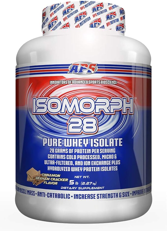 APS Nutrition Isomorph 28 Protein Powder | Pure Whey Isolate | Cold Pressed Ultra- Filtered &amp Ion Exchange Isolates | 28g Protein | 5 Pound (Cinnamon Graham Cracker)