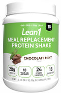 Lean1 Chocolate Mint flavor 15 serving tub fat burning meal replacement protein shake by Nutrition53