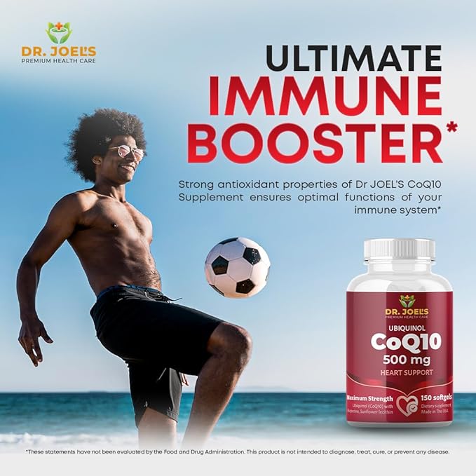 Dr. JOEL'S MOM NUTRIX Physician Recommended COQ10 500 mg - Maximum Potency &amp Absorption - Immune Support - 150 Softgels - Made in The USA