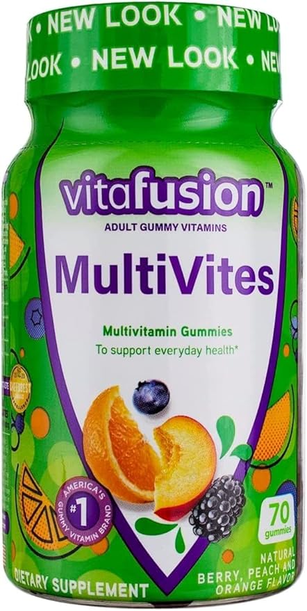 Multi Vites Gummy Vitamins Compatible with Vitafusion Vitamin A B12 B6 C D &amp E Delicious Berry Peach and Orange Flavors Gummies Pack 10 700 Count