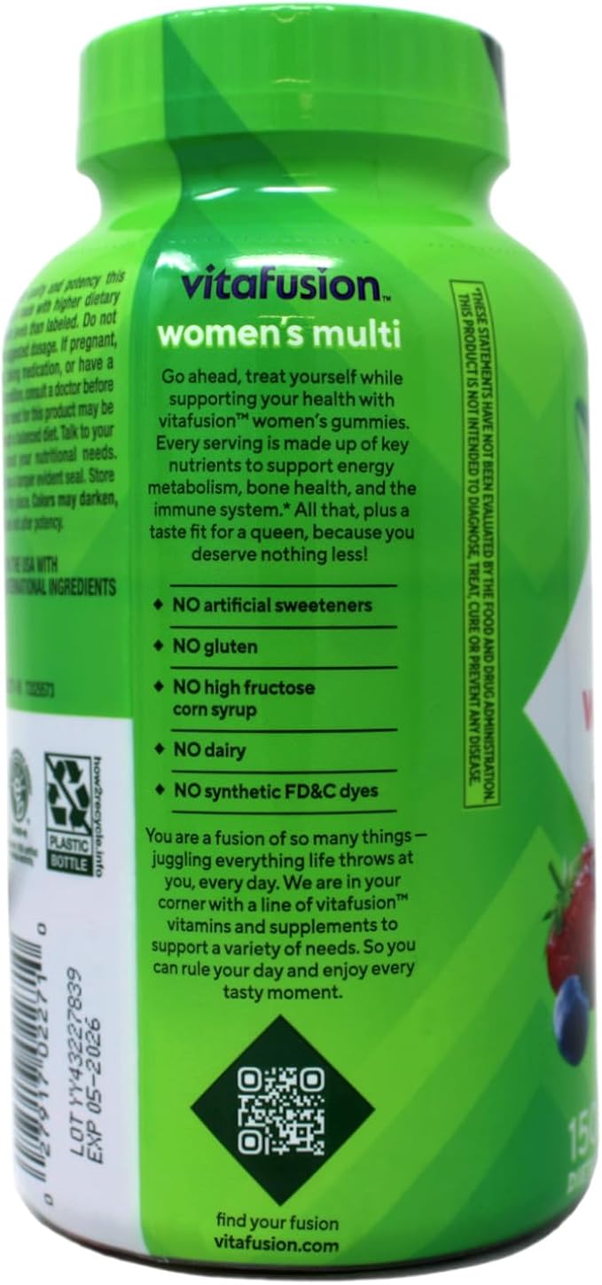 Vitafusion Women's Gummy Vitamins 150 Count (4 Bottles)