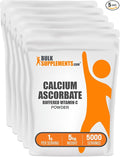 BulkSupplements.com Calcium Ascorbate Powder - Buffered Vitamin C Supplement Calcium Powder - Vegan &amp Gluten Free 1g per Serving 1kg (2.2 lbs) (Pack of 5)