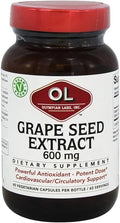 Olympian Labs Grape Seed Extract 600mg Supports Heart &amp Immune Health 60 Count