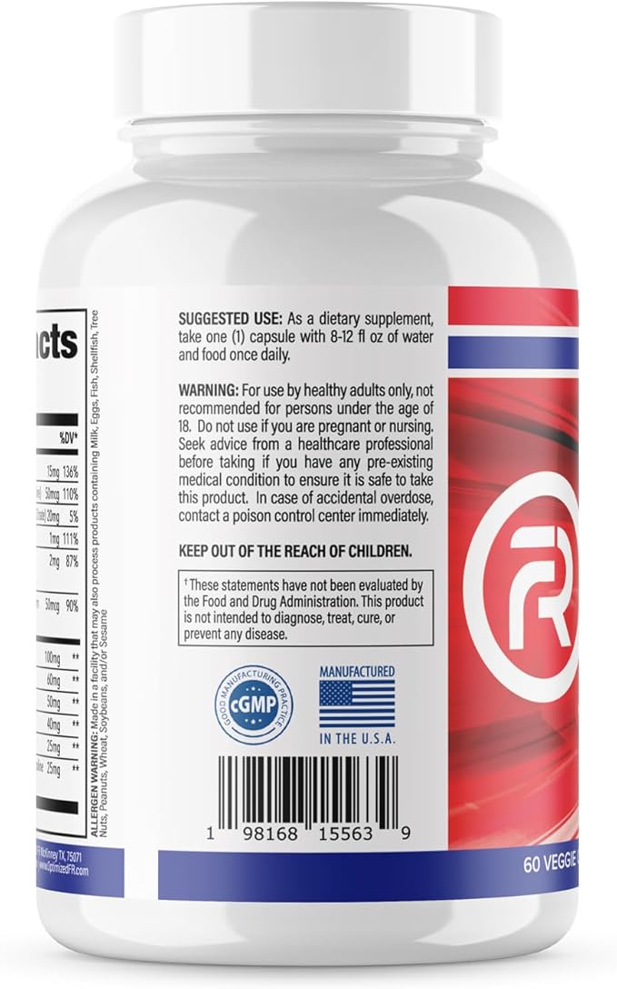 Fit4Duty Multivitamin+ for First Responders One a Day Multivitamin Plus Other nutrients 60 Servings 2 Month Supply