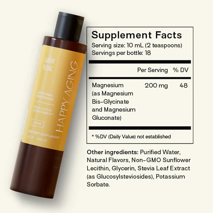 Happy Aging Vitality Trio – Longevity Shot + Calm Tonic + Relief Tonic | Energy Recovery &amp Immune Support | NAD+ + Magnesium + Quercetin | 3 Units